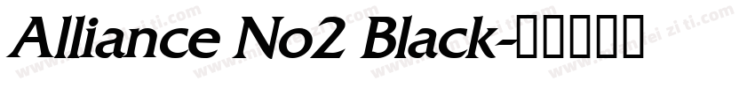Alliance No2 Black字体转换